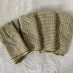 Hearth & Hand Green and White Striped Kitchen Towels